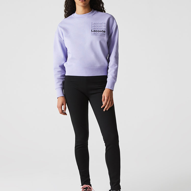 Details for (Women) Lacoste Casual Printed Crewneck Drop Shoulder Sweatshirt Sf712100031