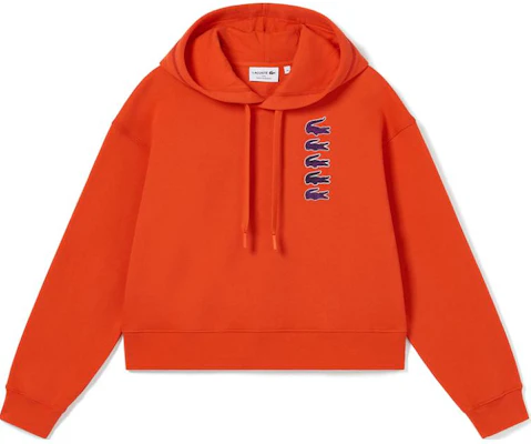 (Women) Lacoste Cropped Hoodie with Animal Logo Design SF1650 Buy (Women) Lacoste Cropped Hoodie with Animal Logo Design SF1650