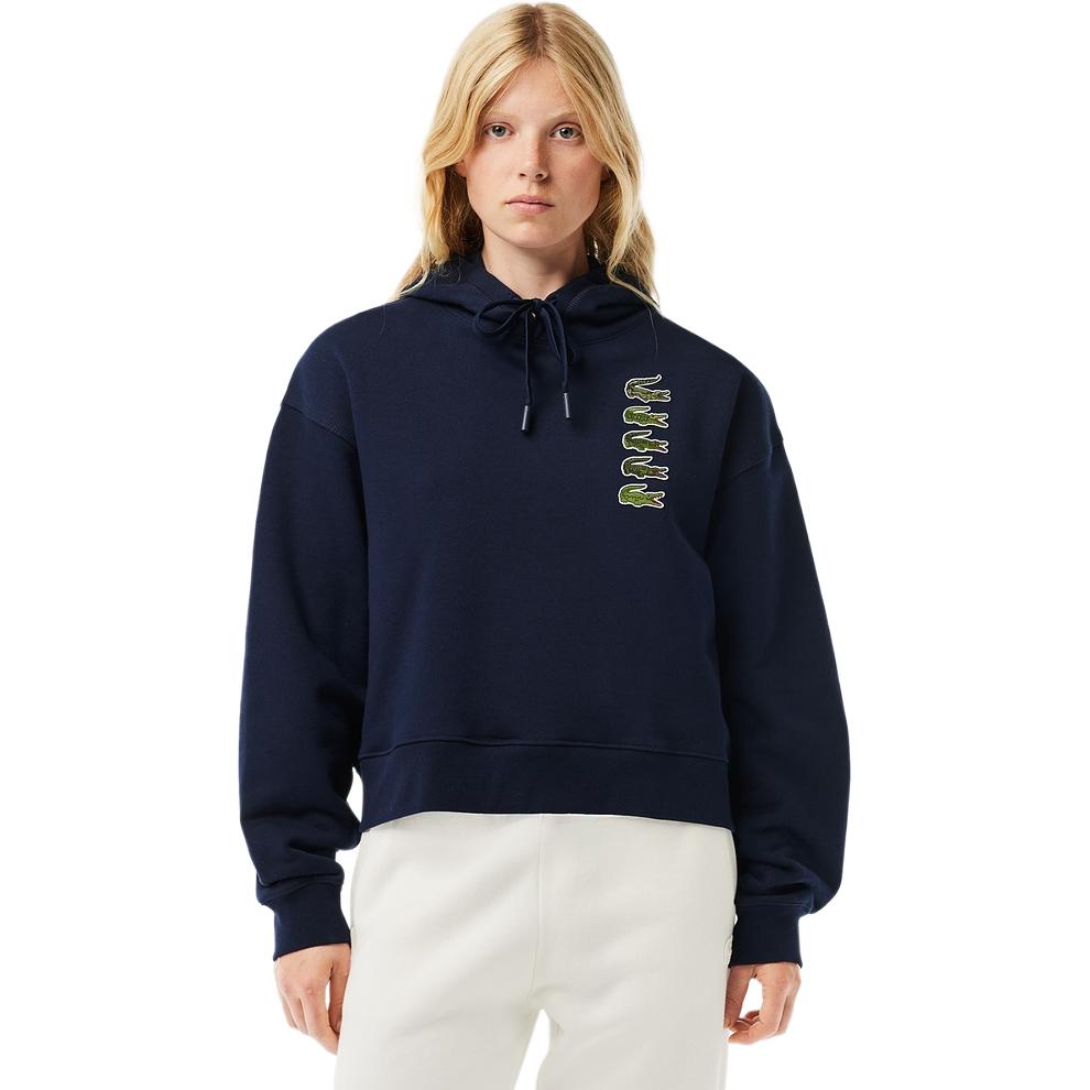 Purchase (Women) Lacoste Cropped Hoodie with Animal Logo Design SF1650