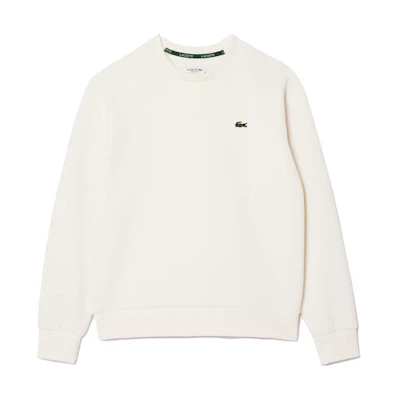 (Women) Lacoste Embroidered Logo White Crewneck Long Sleeve Sweatshirt SF834770V