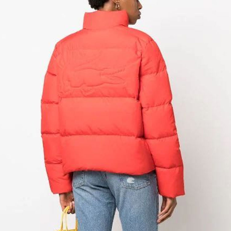 (Women) LACOSTE FW22  Carrot Orange Logo Puffer Jacket with Stand Collar. BF0014-F8M 圖 4