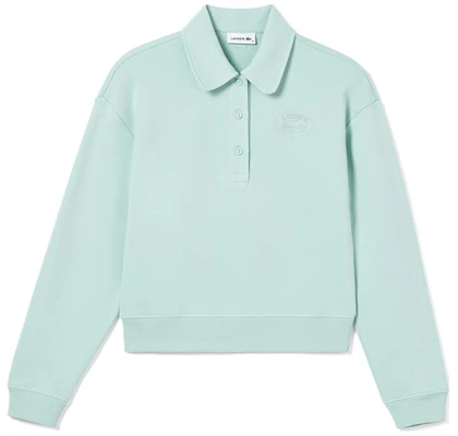 (Women) Lacoste FW23 Letter Print Polo Collar Long Sleeve Sweatshirt SF3469-LGF Order (Women) Lacoste FW23 Letter Print Polo Collar Long Sleeve Sweatshirt SF3469-LGF