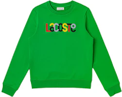 (Women) Lacoste Green Crewneck Sweatshirt Long Sleeve SF7070-LUU (Women) Lacoste Green Crewneck Sweatshirt Long Sleeve SF7070-LUU