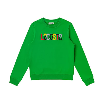 (Women) Lacoste Green Crewneck Sweatshirt Long Sleeve SF7070-LUU