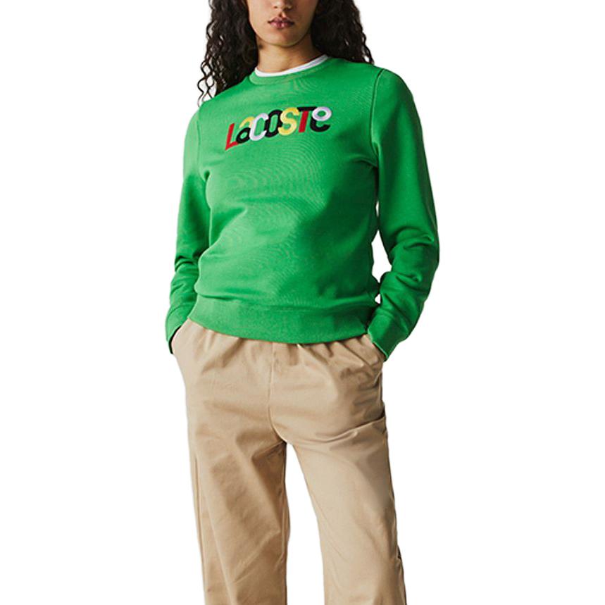 Lookbook (Women) Lacoste Green Crewneck Sweatshirt Long Sleeve SF7070-LUU