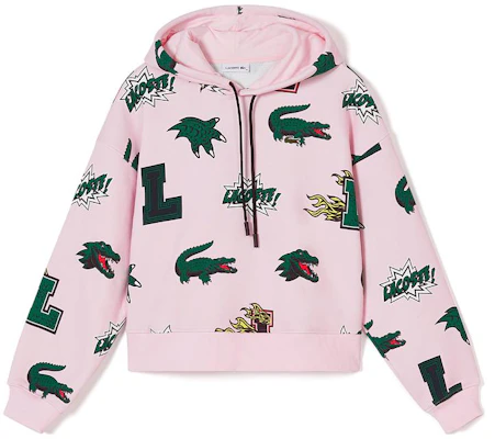 (Women) Lacoste Holiday Logo Printed Hoodie in Pink SF9215-T03 Buy (Women) Lacoste Holiday Logo Printed Hoodie in Pink SF9215-T03