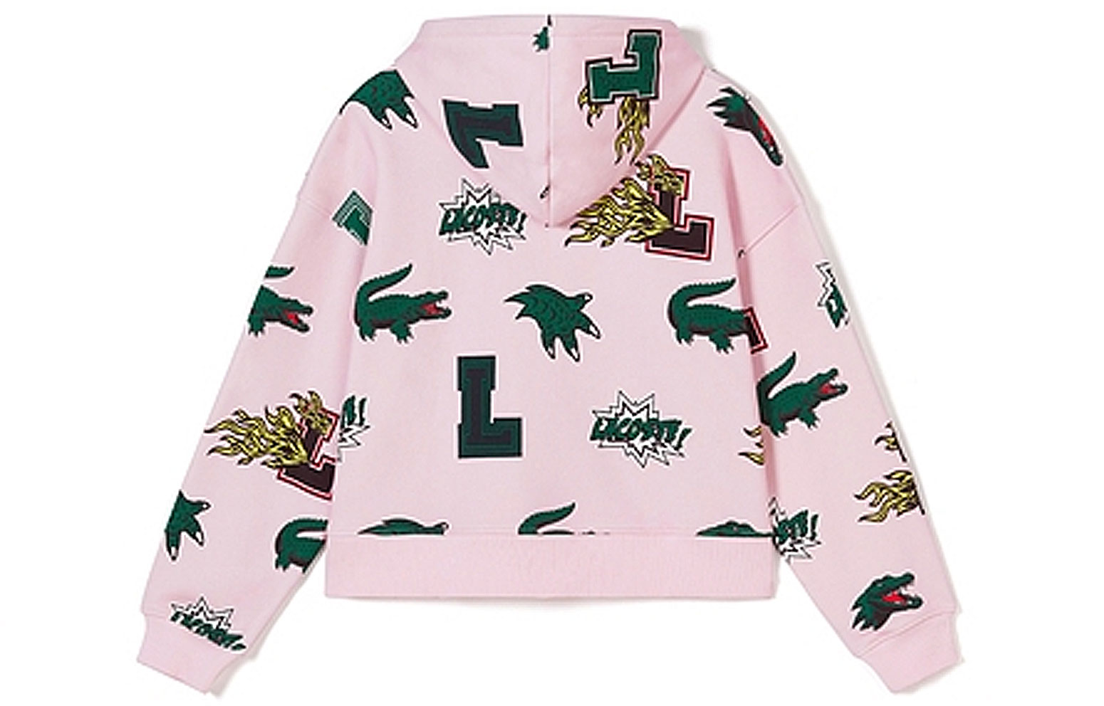 Lookbook (Women) Lacoste Holiday Logo Printed Hoodie in Pink SF9215-T03