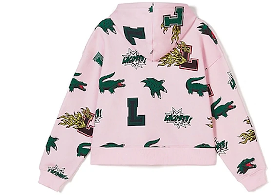 (Women) Lacoste Holiday Logo Printed Hoodie in Pink SF9215-T03 Lookbook (Women) Lacoste Holiday Logo Printed Hoodie in Pink SF9215-T03