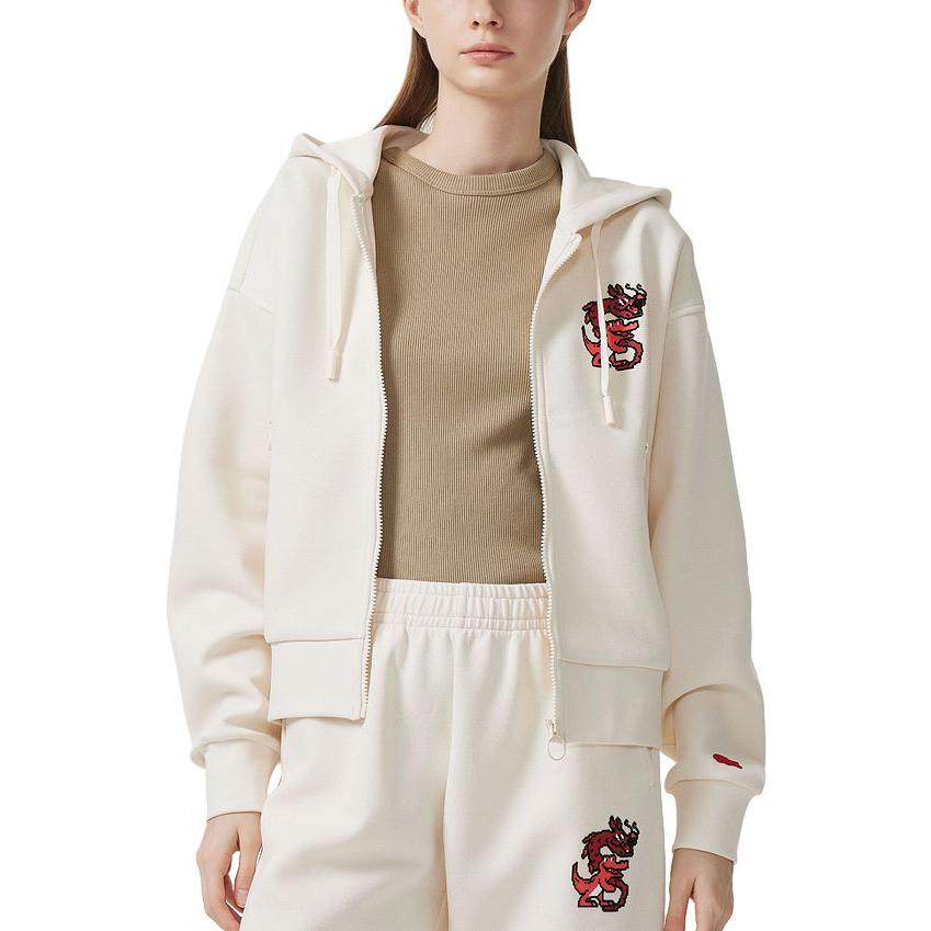 Lookbook (W) Lacoste農曆新年卡通連帽衫奶油白 SF3941-XFJ