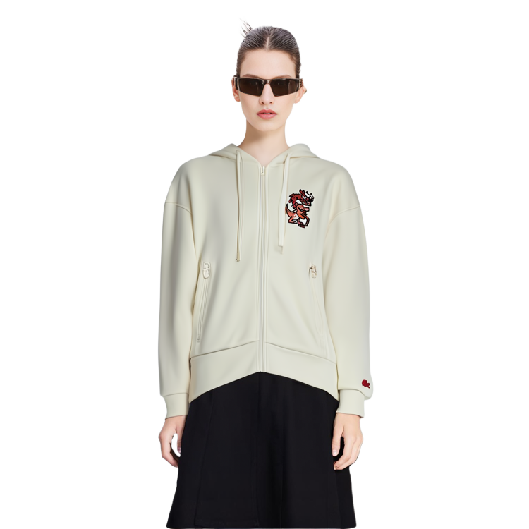 Shop (W) Lacoste農曆新年卡通連帽衫奶油白 SF3941-XFJ