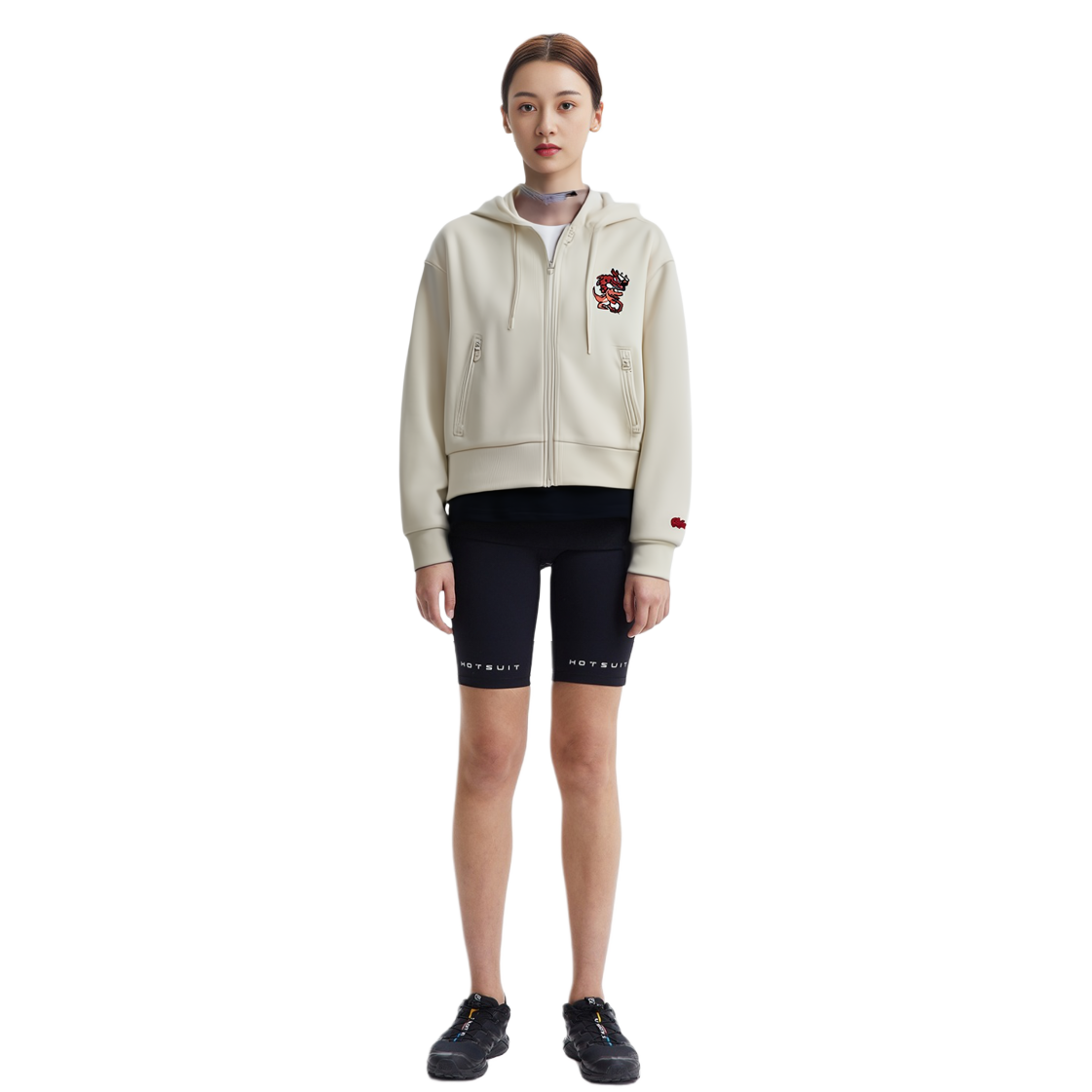 Cheap (W) Lacoste農曆新年卡通連帽衫奶油白 SF3941-XFJ