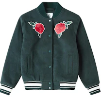 (Women) LACOSTE Minimalist Dark Green Long-Sleeve Baseball Jacket. BF8143-1 (Women) LACOSTE Minimalist Dark Green Long-Sleeve Baseball Jacket. BF8143-1