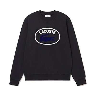 (Women) Lacoste Navy Crewneck Sweatshirt with Logo Print SF8922-HDE