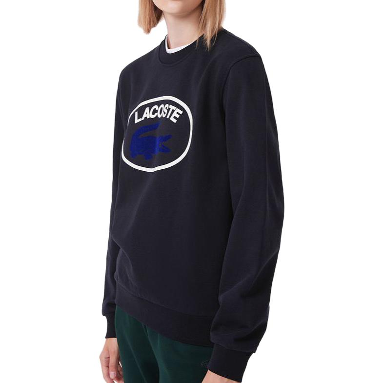 Lookbook (Women) Lacoste Navy Crewneck Sweatshirt with Logo Print SF8922-HDE