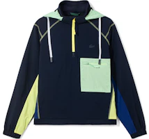 (Women) Lacoste Navy Half-Turtleneck Hooded Casual Sports Jacket BF8566-AY3 (Women) Lacoste Navy Half-Turtleneck Hooded Casual Sports Jacket BF8566-AY3