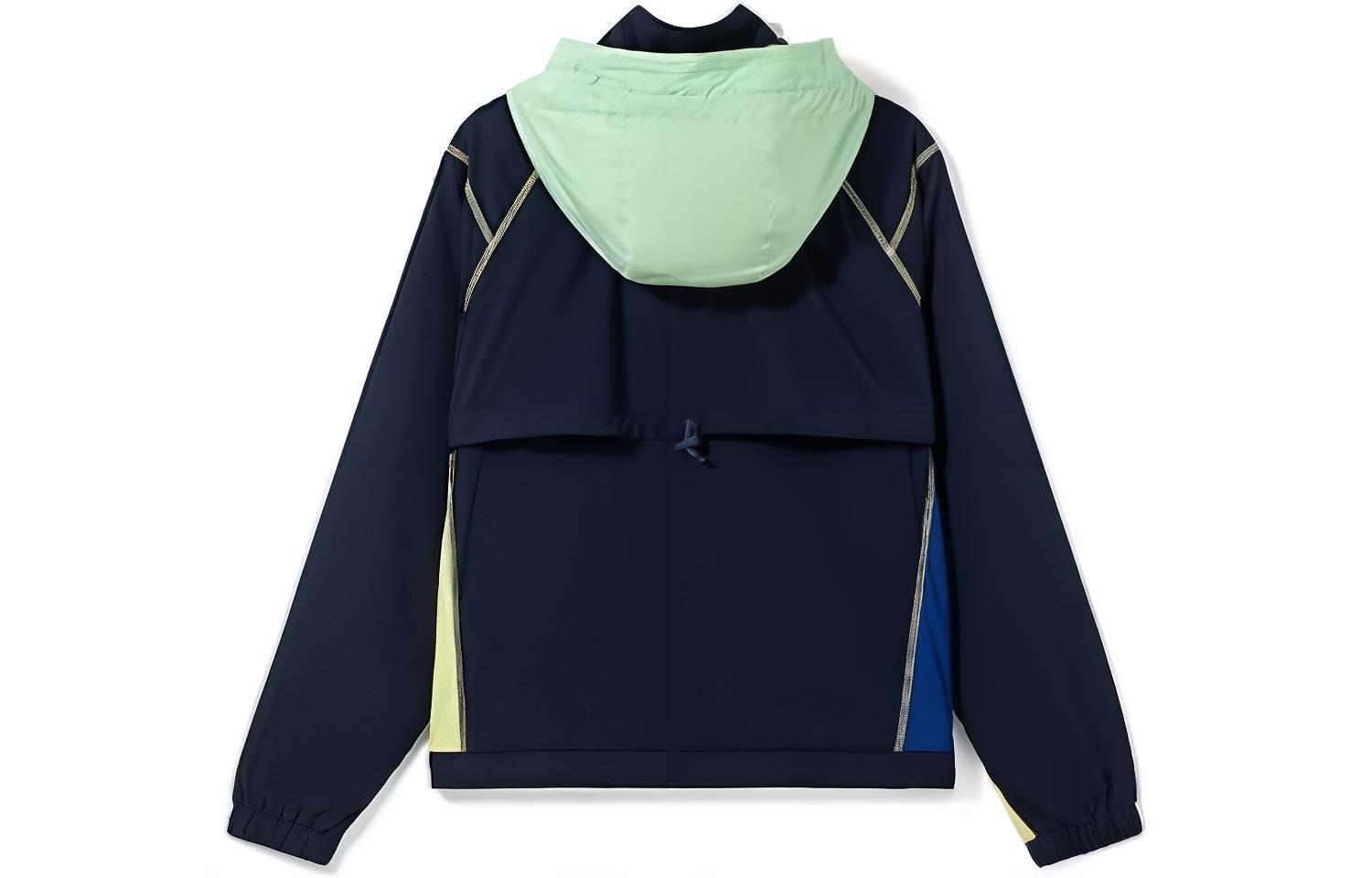 Lookbook (Women) Lacoste Navy Half-Turtleneck Hooded Casual Sports Jacket BF8566-AY3