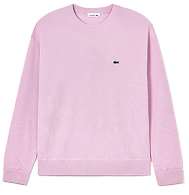 (Women) Lacoste Pink Crewneck Sweatshirt - Solid Color Stylish Design AF9551-98 Order (Women) Lacoste Pink Crewneck Sweatshirt - Solid Color Stylish Design AF9551-98
