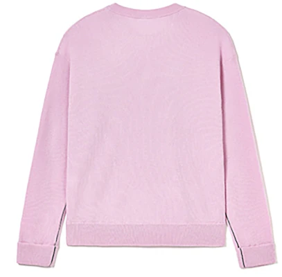 (Women) Lacoste Pink Crewneck Sweatshirt - Solid Color Stylish Design AF9551-98 Lookbook (Women) Lacoste Pink Crewneck Sweatshirt - Solid Color Stylish Design AF9551-98