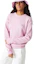 Shop (Women) Lacoste Pink Crewneck Sweatshirt - Solid Color Stylish Design AF9551-98