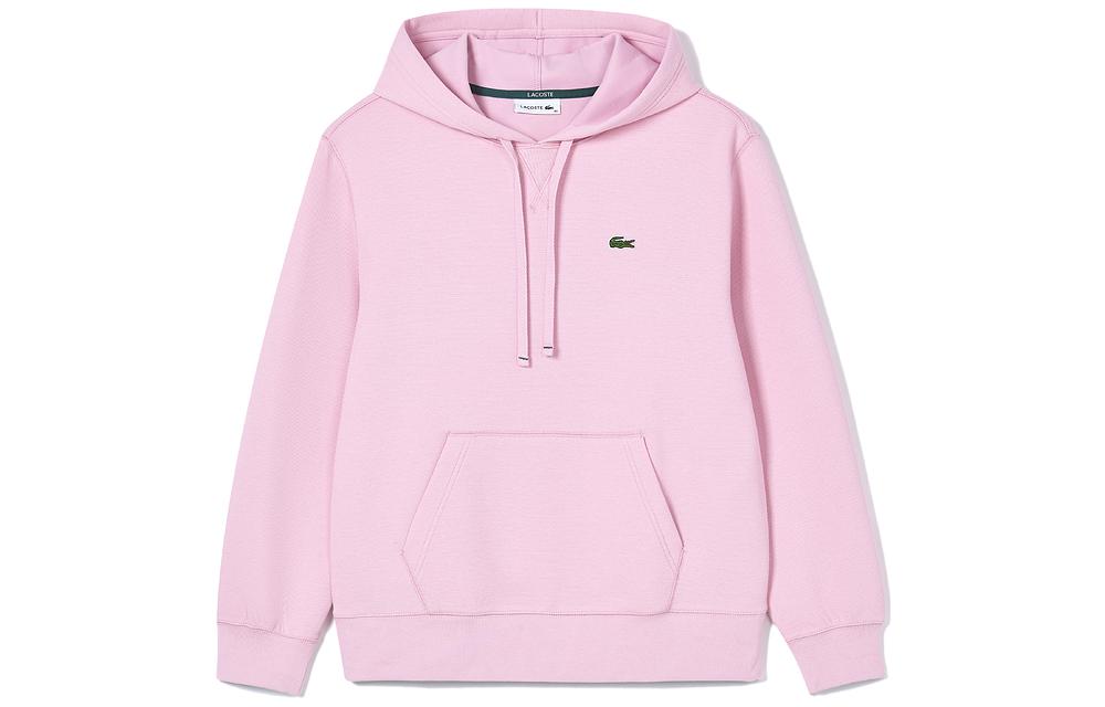 (Women) Lacoste Pink Solid Color Hoodie Sweatshirt SF8281-Z4H 圖 2