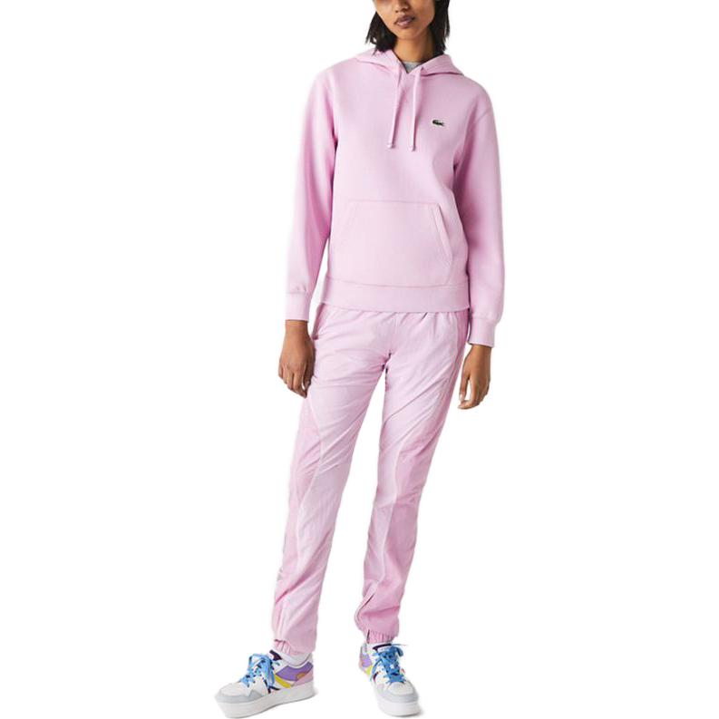 (Women) Lacoste Pink Solid Color Hoodie Sweatshirt SF8281-Z4H 圖 3
