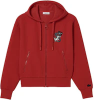 (Women) Lacoste Red Lunar New Year Dragon Cartoon Hoodie SF3941-240 (Women) Lacoste Red Lunar New Year Dragon Cartoon Hoodie SF3941-240