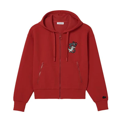 (Women) Lacoste Red Lunar New Year Dragon Cartoon Hoodie SF3941-240