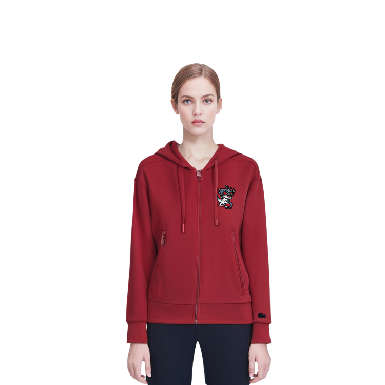 Details for (W) Sudadera Lacoste Roja Año Nuevo Lunar Dragón Dibujos Animados. SF3941-240