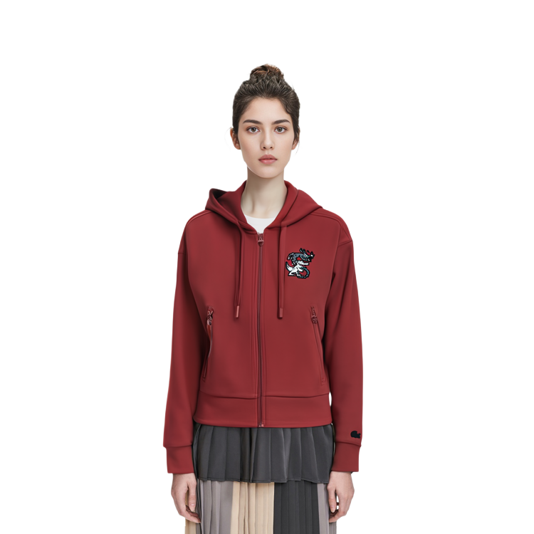 Sizing (W) Sudadera Lacoste Roja Año Nuevo Lunar Dragón Dibujos Animados. SF3941-240