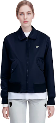 (Women) Lacoste Solid Color Zip-Up Collar Jacket BF5838-166 Details for (Women) Lacoste Solid Color Zip-Up Collar Jacket BF5838-166