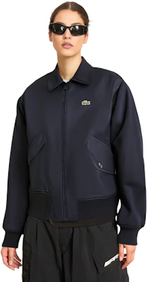 (Women) Lacoste Solid Color Zip-Up Collar Jacket BF5838-166 Sizing (Women) Lacoste Solid Color Zip-Up Collar Jacket BF5838-166