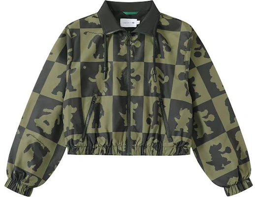 (Women) Lacoste SS23 Green Jacket with Rabbit Print and Zipper BF7388-Y2I Order (Women) Lacoste SS23 Green Jacket with Rabbit Print and Zipper BF7388-Y2I