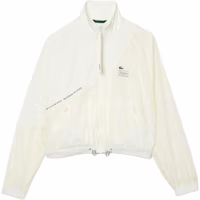 (Women) Lacoste White Colorblock Logo Jacquard Long-Sleeve Jacket BF0029-70V (Women) Lacoste White Colorblock Logo Jacquard Long-Sleeve Jacket BF0029-70V