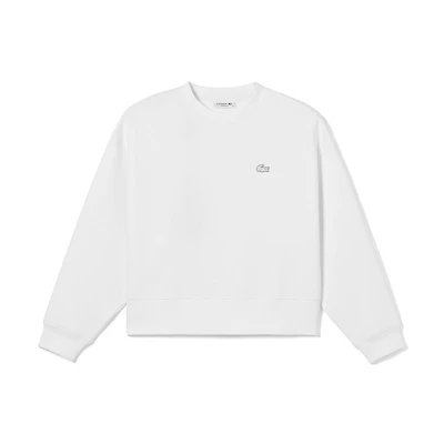 (Women) Lacoste White Vintage Loose Fit Sweatshirt SS23 France Edition SF5614-001