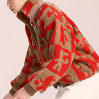 Purchase (W) Lacoste 女款紅色 SS23 拼接兔子提花夾克 BF7387-Y3I