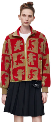 (Women) Lacoste Women’s Red SS23 Color Block Rabbit Jacquard Jacket BF7387-Y3I Details for (Women) Lacoste Women’s Red SS23 Color Block Rabbit Jacquard Jacket BF7387-Y3I