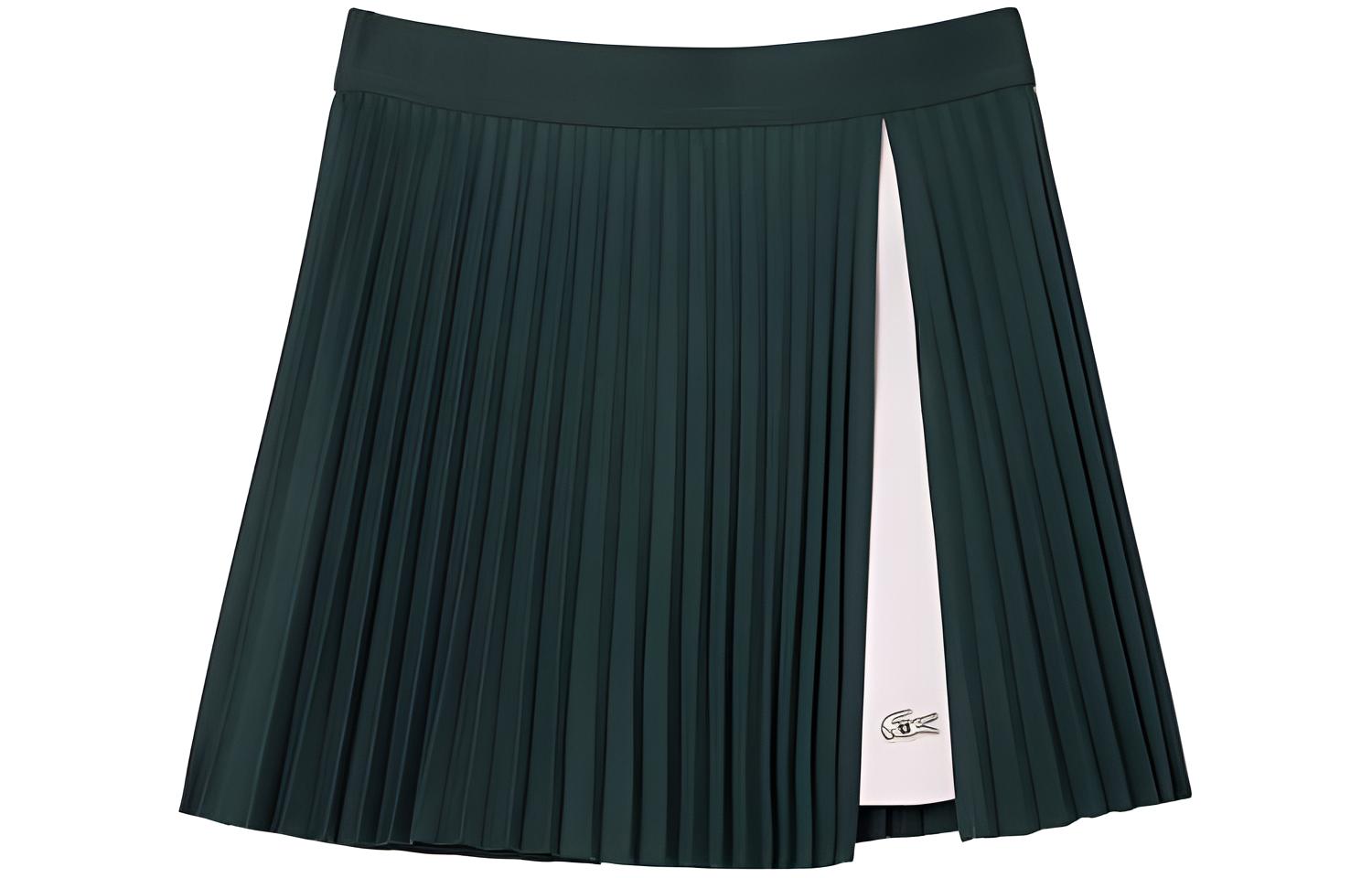 (Women) Lacoste x EleVen Venus  Green Pleated Mid-Rise Skirt Collaboration. JF5136-51