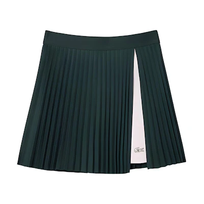 (Women) Lacoste EleVen Venus Green Pleated Mid-Rise Skirt Collaboration. JF5136-51