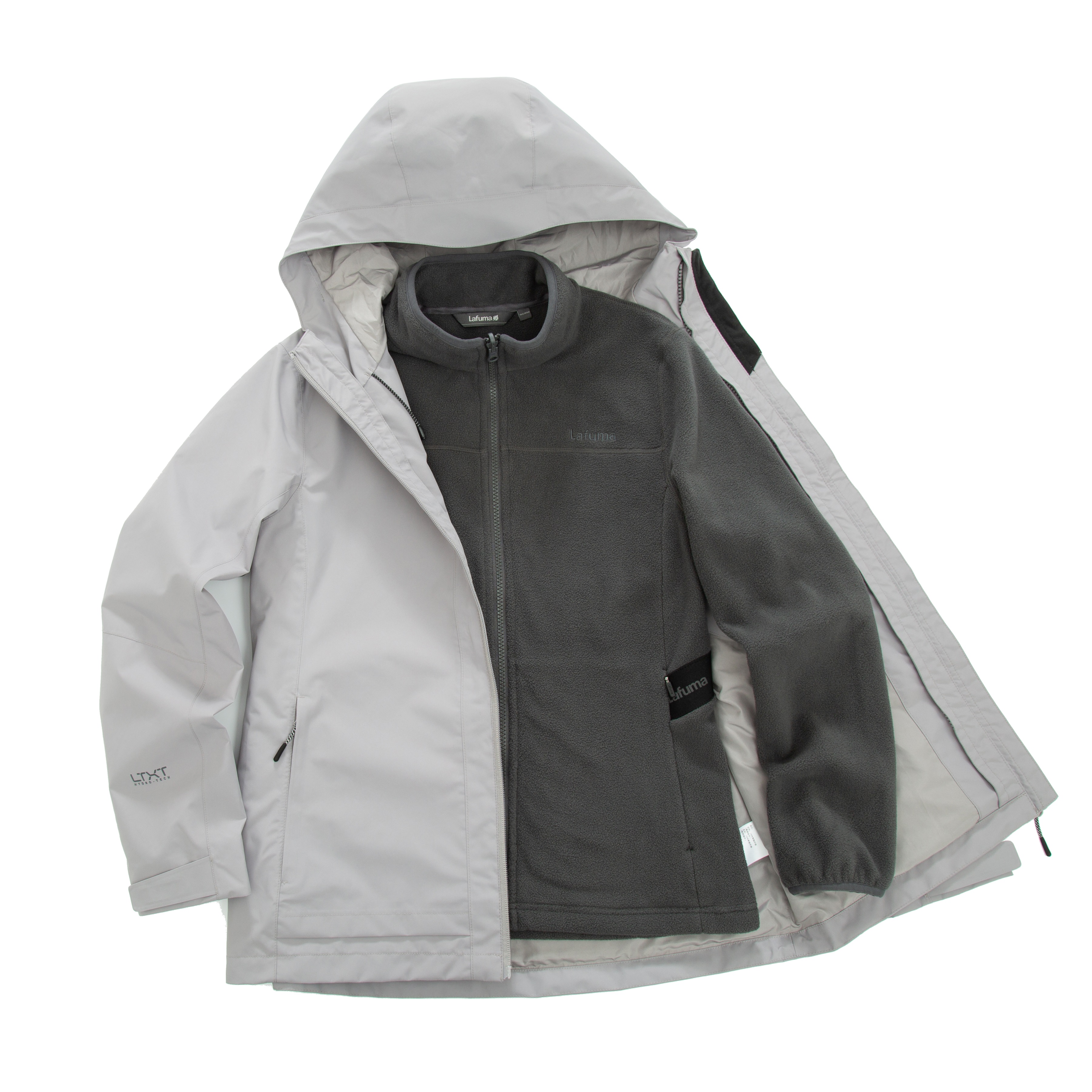(Women) Lafuma 3-in-1 Waterproof Fleece-Lined Outdoor Hooded Jacket LFJA3DZ96