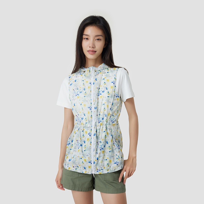 (Women) Lafuma  Floral Print Hooded Outdoor Vest with Drawstring Waist. LFVE3BP39 圖 4