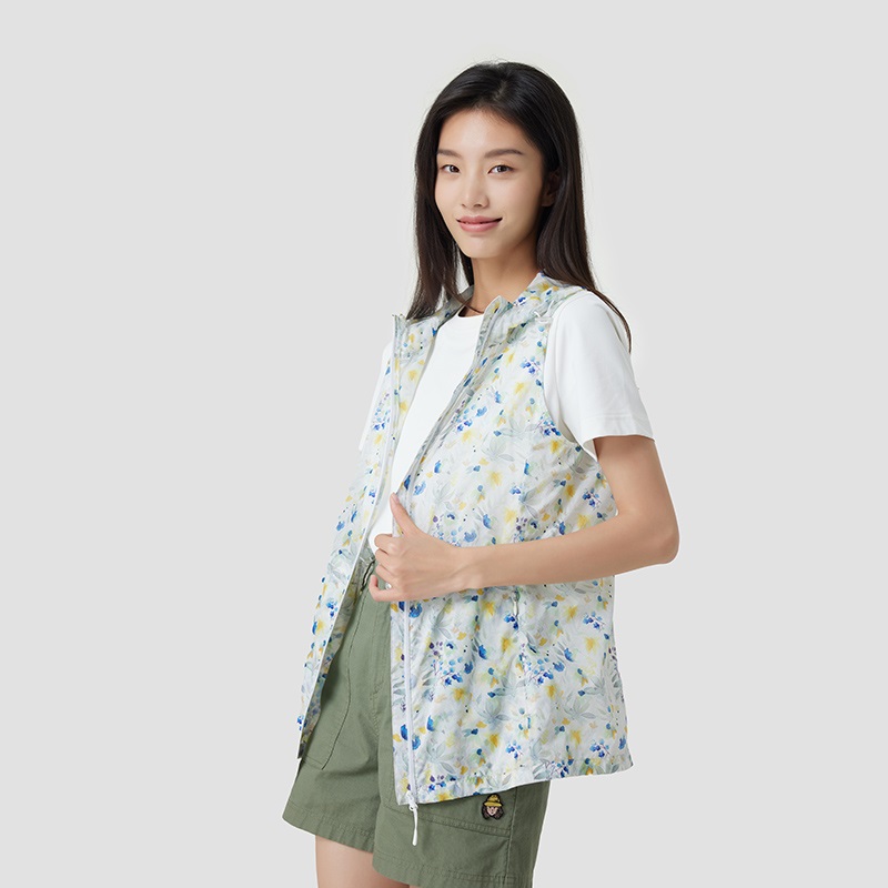 (Women) Lafuma  Floral Print Hooded Outdoor Vest with Drawstring Waist. LFVE3BP39 圖 6