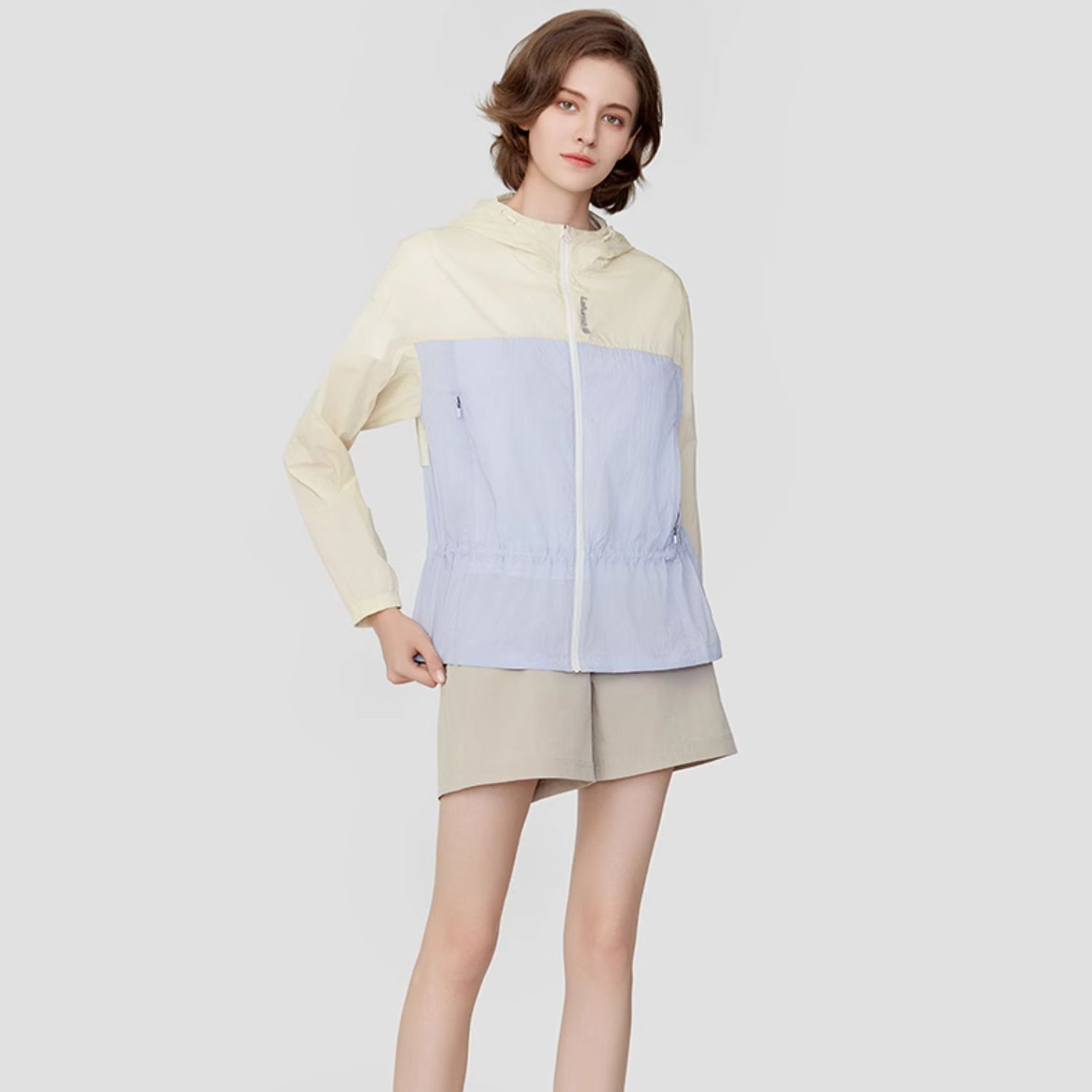 (Women) Lafuma  Loose Fit Colorblock Hooded Windbreaker Light Blue Purple. LFJA4BP12 圖 4