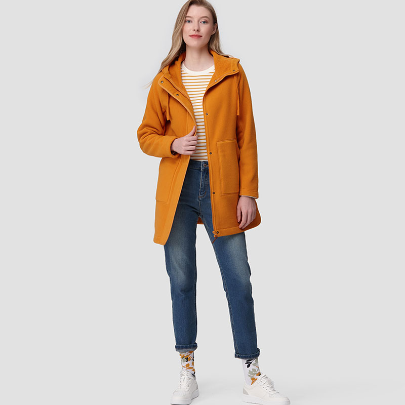 (Women) Lafuma  Mid-Length Fleece Hoodie Jacket Windproof and Warm Solid Color. LFJA2CR66 圖 3