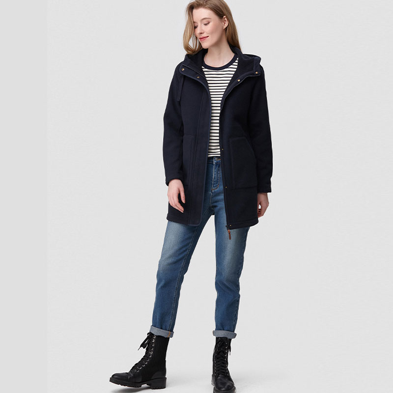 (Women) Lafuma  Mid-Length Fleece Hoodie Jacket Windproof and Warm Solid Color. LFJA2CR66 圖 9