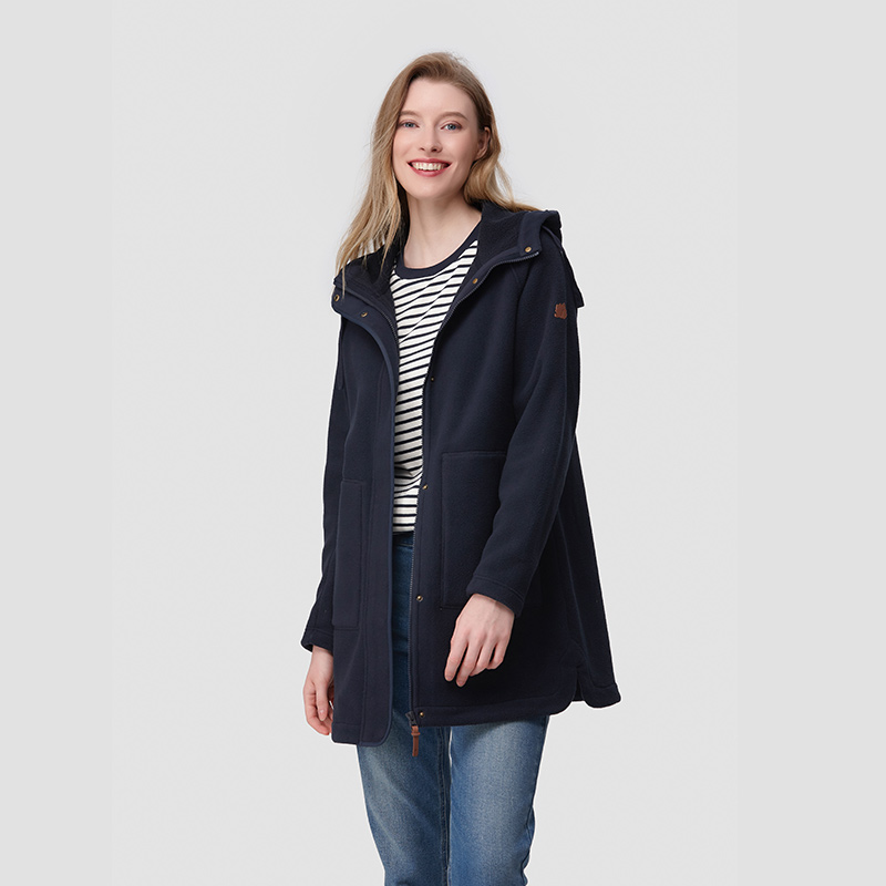 (Women) Lafuma  Mid-Length Fleece Hoodie Jacket Windproof and Warm Solid Color. LFJA2CR66 圖 10