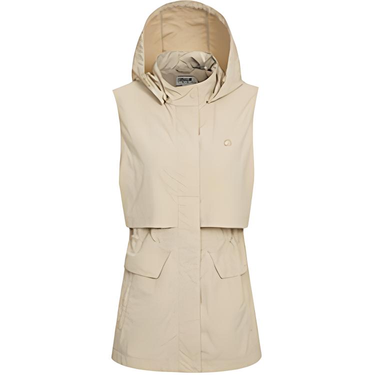 (Women) Lafuma  Outdoor Vest with Detachable Hood - Solid Camel Color. LFVE4BP25