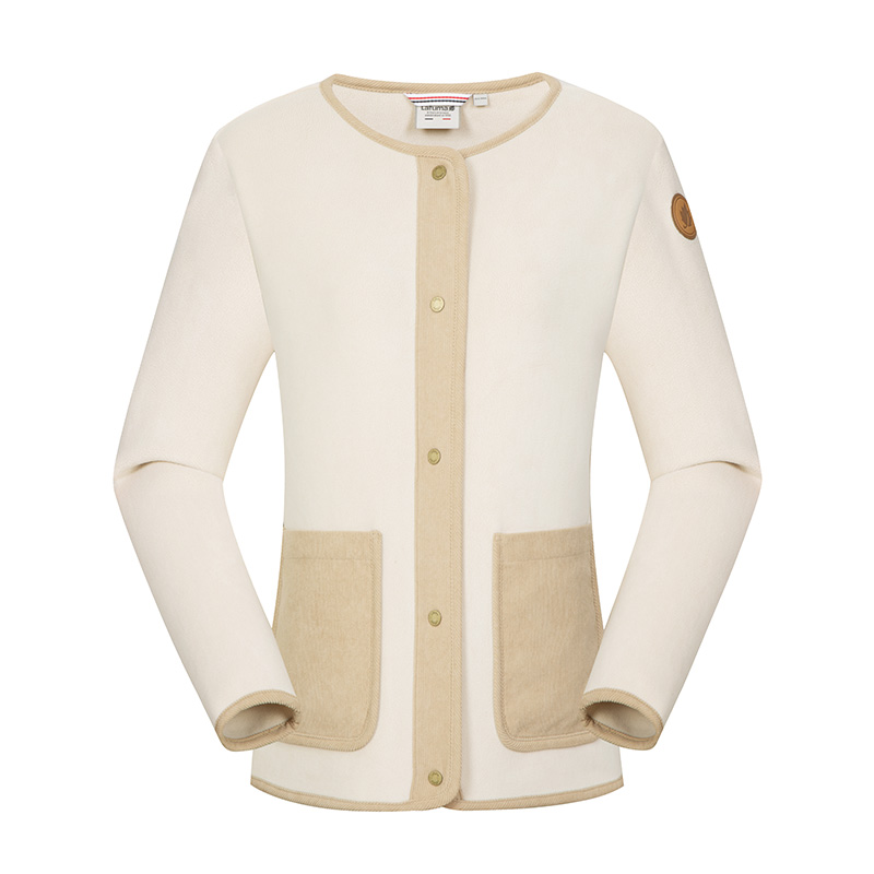 (Women) Lafuma  Outdoor Warm Durable Colorblock Button Sherpa Long Sleeve Jacket LFJA4CR62