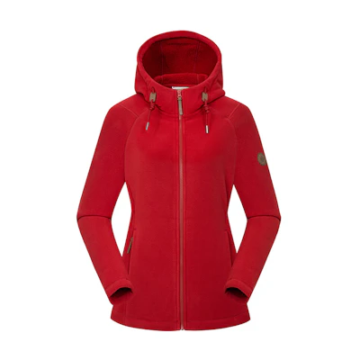 (Women) Lafuma Solid Color Thick Warm Hooded Casual Fleece Jacket. LFJA4CR64