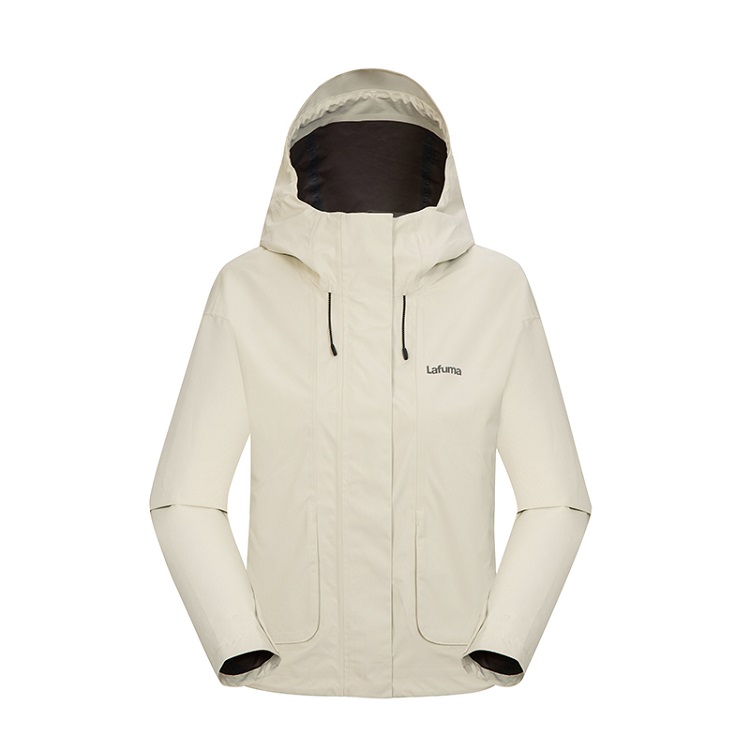 (Women) Lafuma Outdoor Waterproof Windbreaker Jacket Cream Color LFJA3CF11