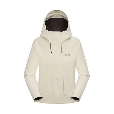 (Women) Lafuma Outdoor Waterproof Windbreaker Jacket Cream Color LFJA3CF11
